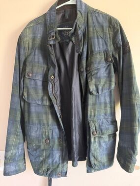 Belstaff Waxed Cotton Jacket – Plaid – Made in Italy (Early Production)